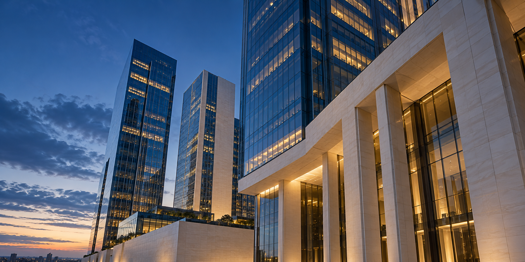 Illustrative contemporary architecture, created without corporate signage